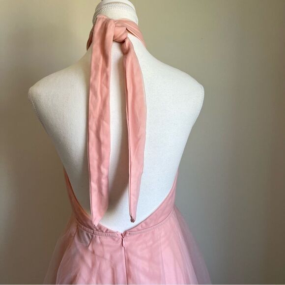 Hello Molly Pink Little Tulle Much Midi Halter Dress NEW Size 4 / Small - Picture 7 of 11